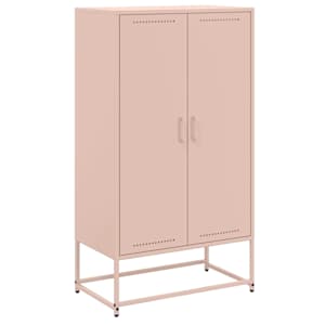 Skříň highboard růžová 68,5 x 38,5 x 123,5 cm ocel - obrázek 2