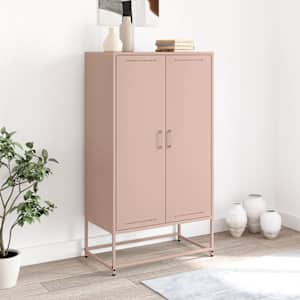 Skříň highboard růžová 68,5 x 38,5 x 123,5 cm ocel - obrázek 3