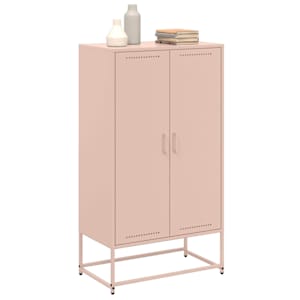 Skříň highboard růžová 68,5 x 38,5 x 123,5 cm ocel - obrázek 4