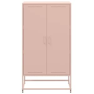 Skříň highboard růžová 68,5 x 38,5 x 123,5 cm ocel - obrázek 6