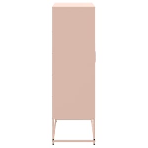 Skříň highboard růžová 68,5 x 38,5 x 123,5 cm ocel - obrázek 7