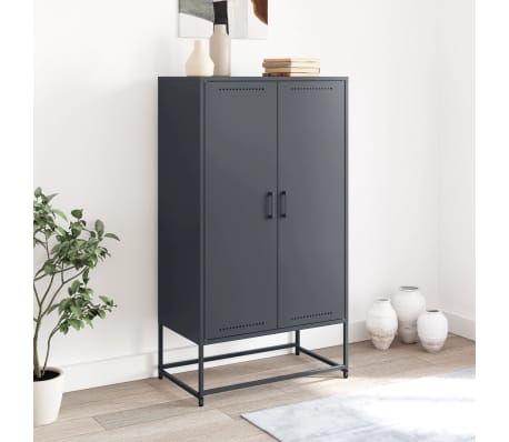 vidaXL Highboard Anthrazit 68,5x38,5x123,5 cm Stahl