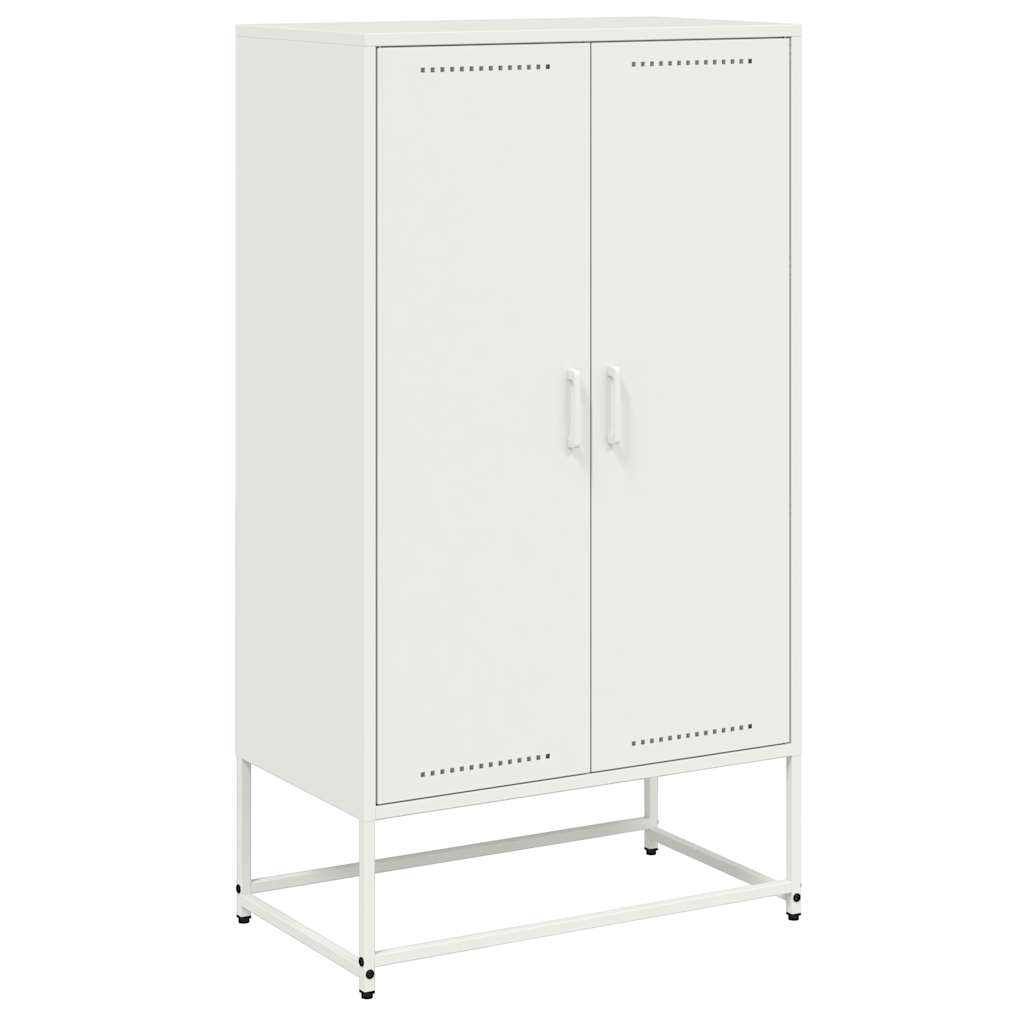 vidaXL Skříň highboard bílá 68,5 x 38,5 x 123,5 cm ocel