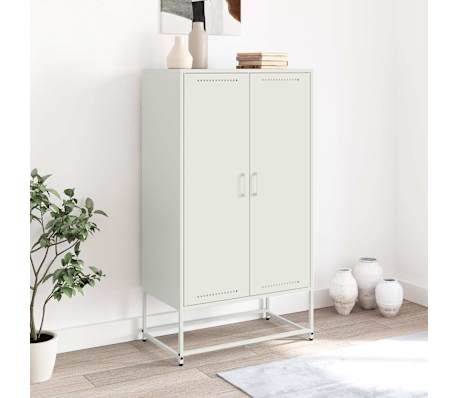 vidaXL Highboard White 68.5x38.5x123.5 cm Steel