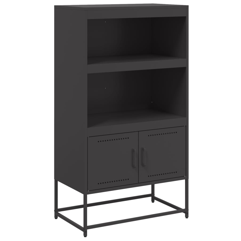 vidaXL Skříň highboard černá 68,5 x 38,5 x 123,5 cm ocel