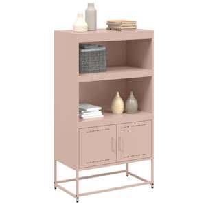 Skříň highboard růžová 68,5 x 38,5 x 123,5 cm ocel - obrázek 4