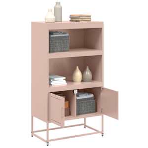 Skříň highboard růžová 68,5 x 38,5 x 123,5 cm ocel - obrázek 5