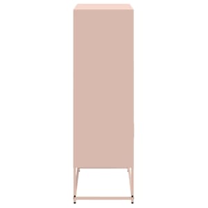 Skříň highboard růžová 68,5 x 38,5 x 123,5 cm ocel - obrázek 7