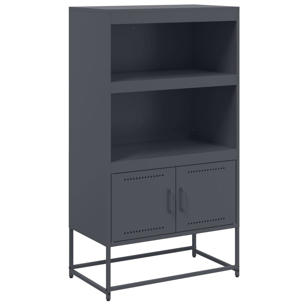 vidaXL Skříň highboard antracitová 68,5 x 38,5 x 123,5 cm ocel