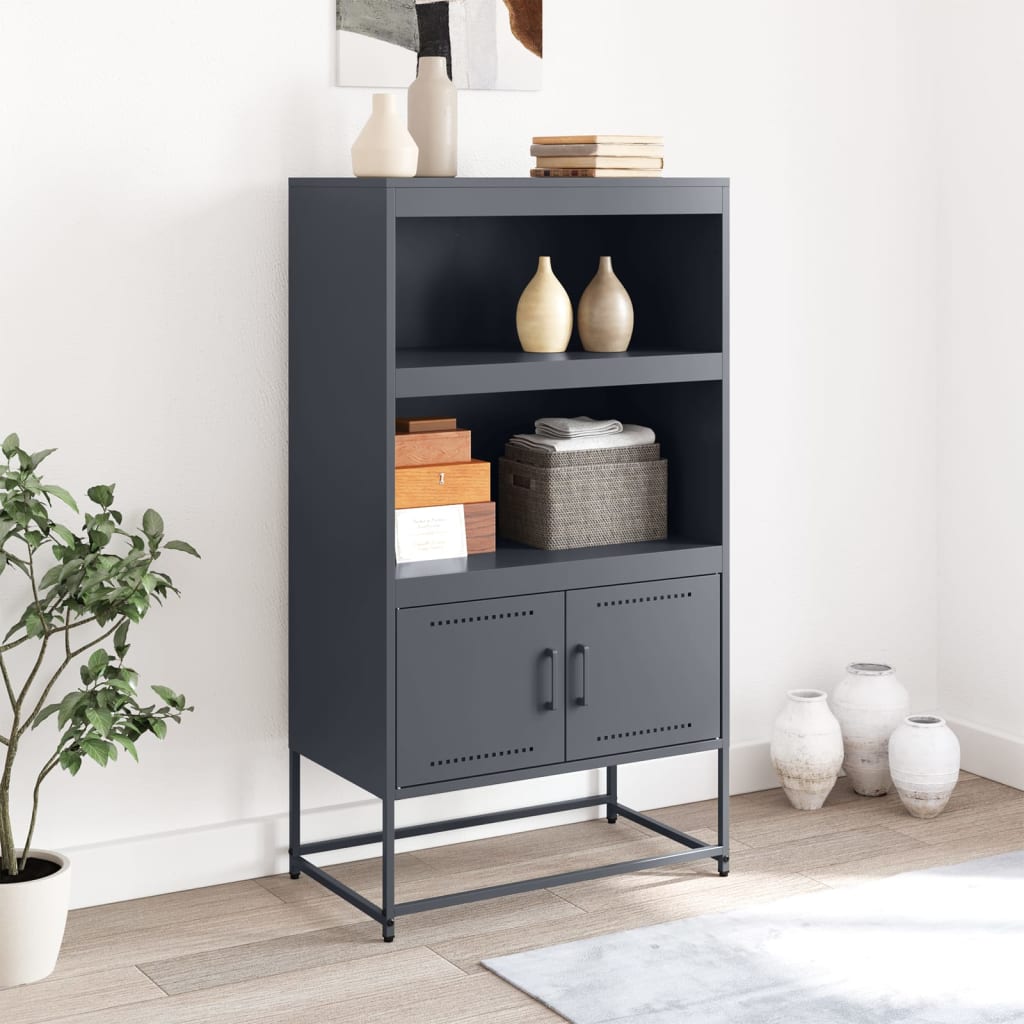 Thumbnail - vidaXL Highboard Anthrazit 68,5x38,5x123,5 cm Stahl
