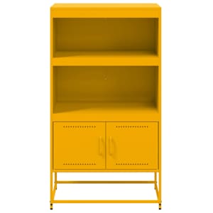 Skříň highboard hořčicově žlutá 68,5 x 38,5 x 123,5 cm ocel - obrázek 6