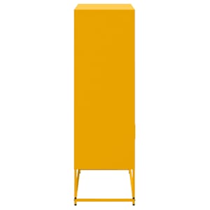 Skříň highboard hořčicově žlutá 68,5 x 38,5 x 123,5 cm ocel - obrázek 7