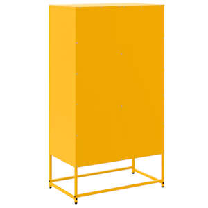 Skříň highboard hořčicově žlutá 68,5 x 38,5 x 123,5 cm ocel - obrázek 8