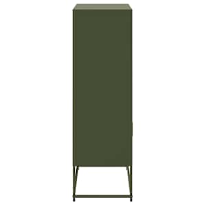 Skříň highboard olivově zelená 68,5 x 38,5 x 123,5 cm ocel - obrázek 7