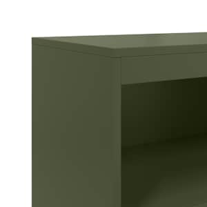 Skříň highboard olivově zelená 68,5 x 38,5 x 123,5 cm ocel - obrázek 10