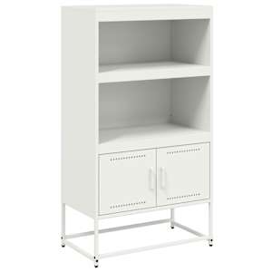 Skříň highboard bílá 68,5 x 38,5 x 123,5 cm ocel - obrázek 2