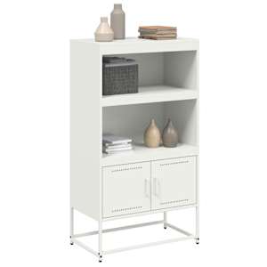 Skříň highboard bílá 68,5 x 38,5 x 123,5 cm ocel - obrázek 4