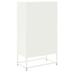 Skříň highboard bílá 68,5 x 38,5 x 123,5 cm ocel - obrázek 8