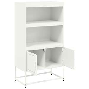 Skříň highboard bílá 68,5 x 38,5 x 123,5 cm ocel - obrázek 9
