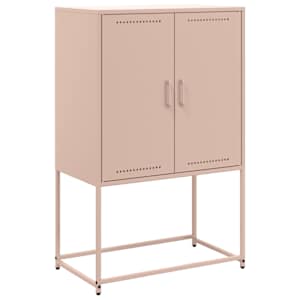 Skříň highboard růžová 68,5 x 38,5 x 107 cm ocel - obrázek 2