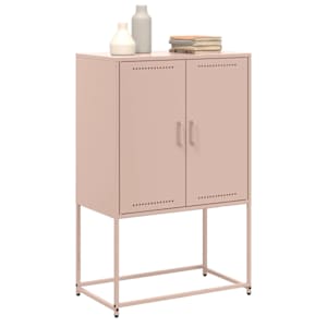 Skříň highboard růžová 68,5 x 38,5 x 107 cm ocel - obrázek 4