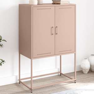 Skříň highboard růžová 68,5 x 38,5 x 107 cm ocel - obrázek 1