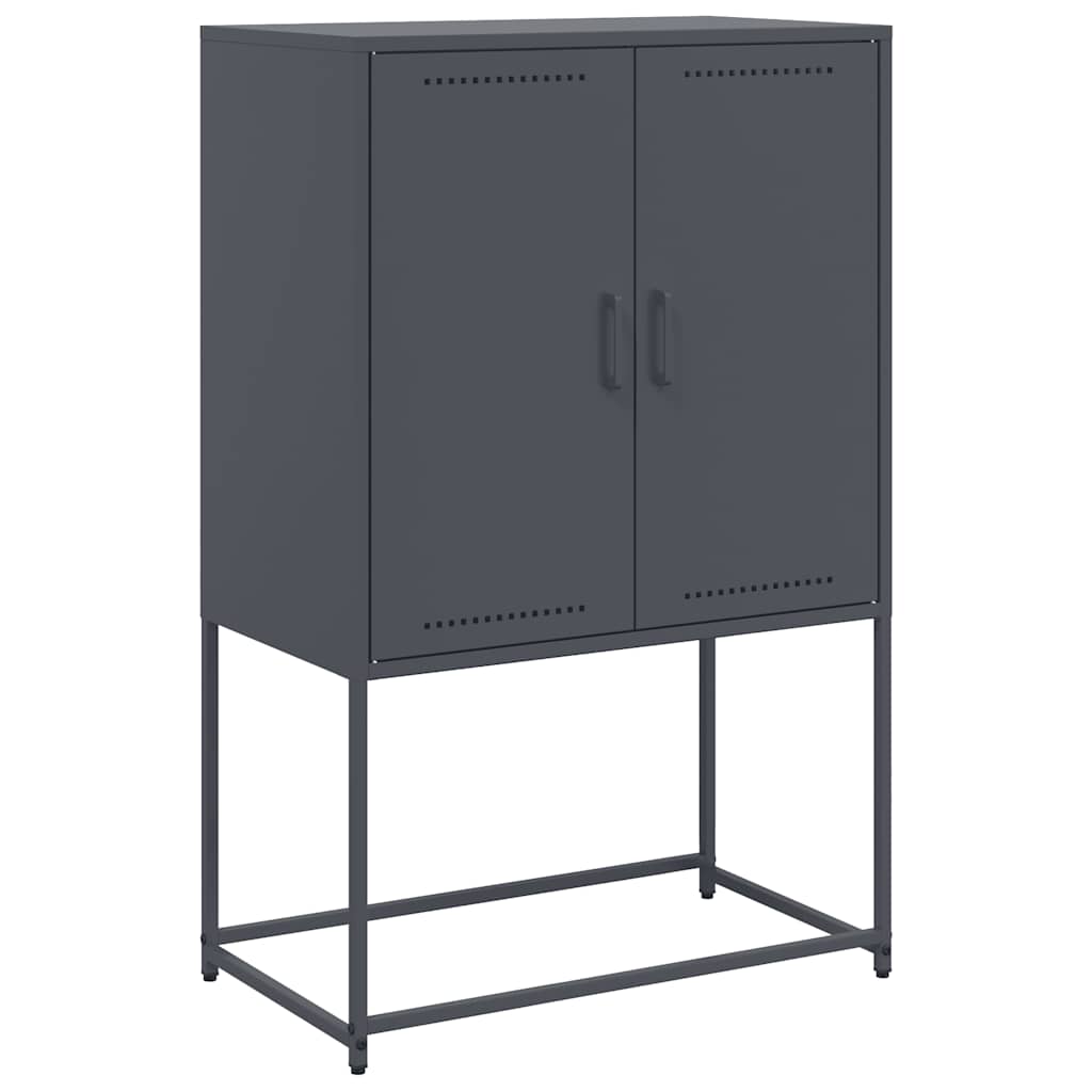 E-shop vidaXL Vysoká skrinka antracitová 68,5x38,5x107 cm oceľ