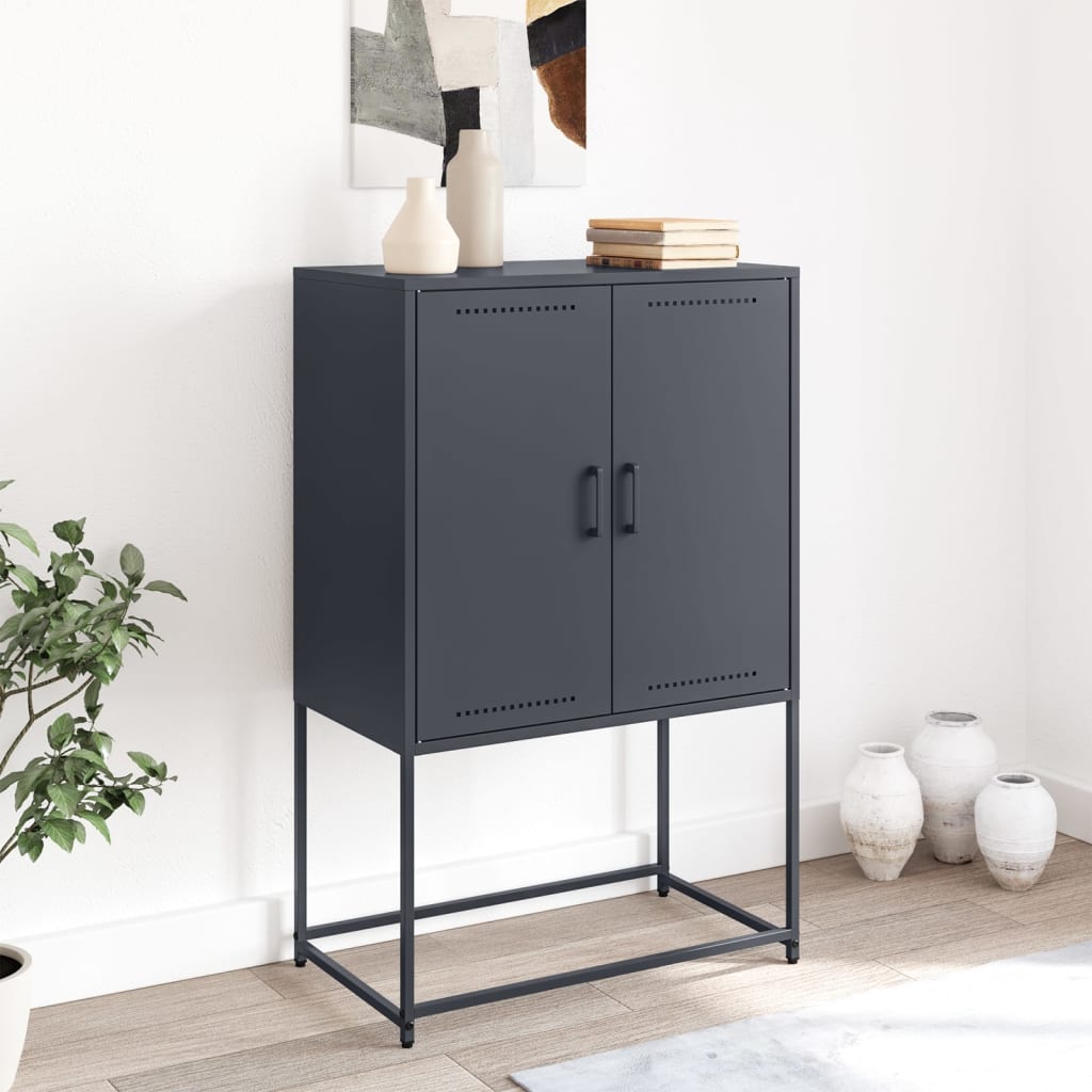 Thumbnail - vidaXL Highboard Anthrazit 68,5x38,5x107 cm Stahl