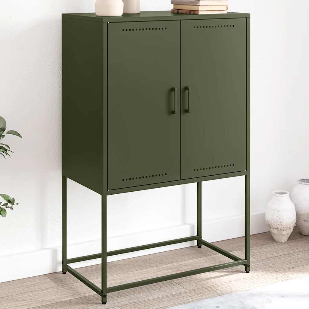 vidaXL Dulap înalt, verde măsliniu, 68,5x38,5x107 cm, oțel