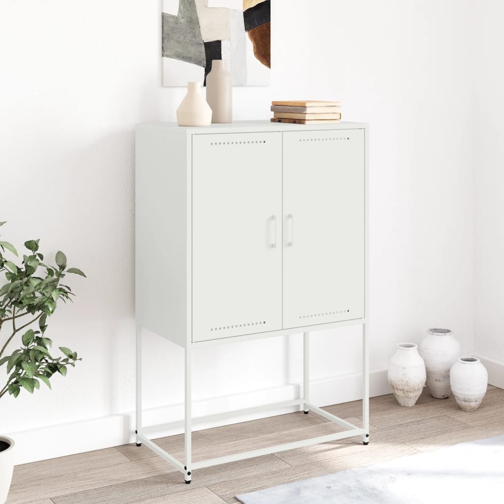 Thumbnail - vidaXL Highboard Weiß 68,5x38,5x107 cm Stahl