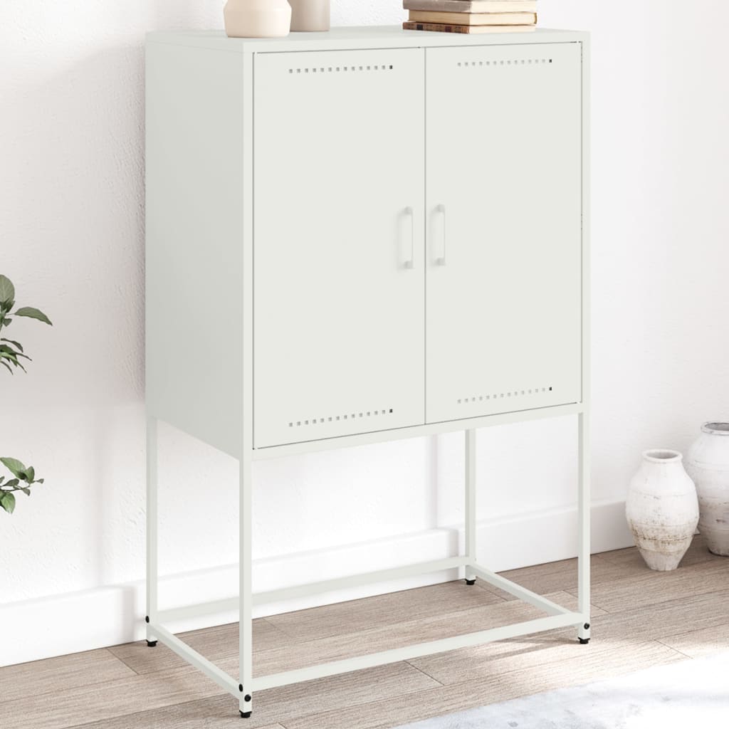 vidaXL Highboard Weiß 68,5x38,5x107 cm Stahl