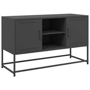 TV skříňka černá 100,5 x 39 x 60,5 cm ocel - obrázek 2