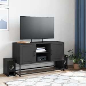 TV skříňka černá 100,5 x 39 x 60,5 cm ocel - obrázek 3