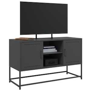 TV skříňka černá 100,5 x 39 x 60,5 cm ocel - obrázek 4