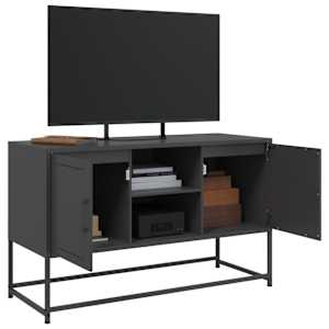 TV skříňka černá 100,5 x 39 x 60,5 cm ocel - obrázek 5
