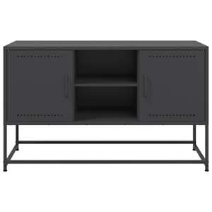 TV skříňka černá 100,5 x 39 x 60,5 cm ocel - obrázek 6