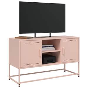 TV skříňka růžová 100,5 x 39 x 60,5 cm ocel - obrázek 4