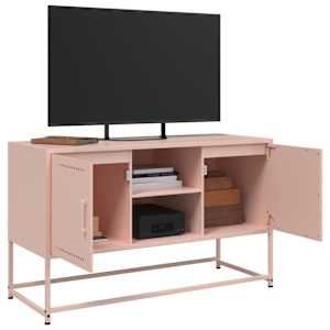 TV skříňka růžová 100,5 x 39 x 60,5 cm ocel - obrázek 5