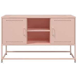 TV skříňka růžová 100,5 x 39 x 60,5 cm ocel - obrázek 6