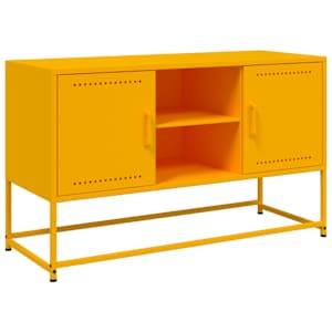 TV skříňka hořčicově žlutá 100,5 x 39 x 60,5 cm ocel - obrázek 2