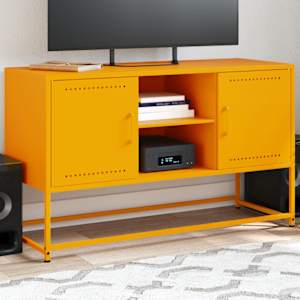 TV skříňka hořčicově žlutá 100,5 x 39 x 60,5 cm ocel - obrázek 1