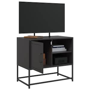 TV skříňka černá 68 x 39 x 60,5 cm ocel - obrázek 4