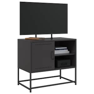 TV skříňka černá 68 x 39 x 60,5 cm ocel - obrázek 5