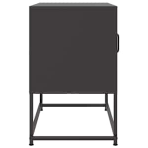 TV skříňka černá 68 x 39 x 60,5 cm ocel - obrázek 7