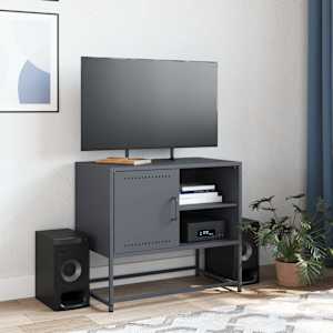 TV skříňka antracitová 68 x 39 x 60,5 cm ocel - obrázek 3