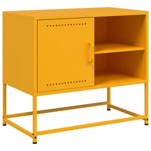 TV skříňka hořčicově žlutá 68 x 39 x 60,5 cm ocel - obrázek 2