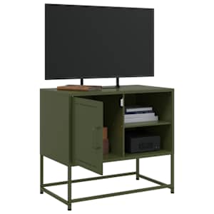 TV skříňka olivově zelená 68 x 39 x 60,5 cm ocel - obrázek 4