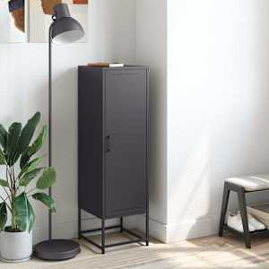 Skříň highboard černá 36 x 39 x 123 cm ocel - obrázek 3