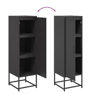 Skříň highboard černá 36 x 39 x 123 cm ocel - obrázek 10
