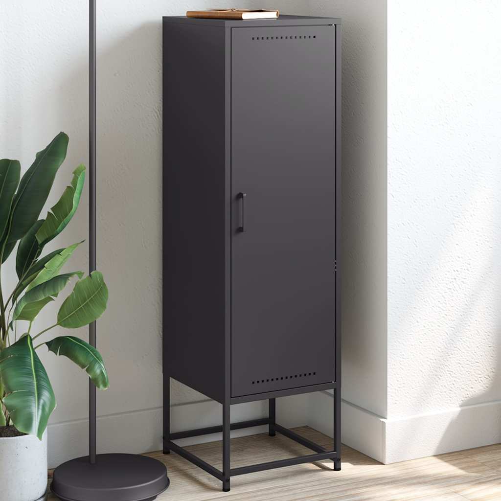 vidaXL Highboard Schwarz 36x39x123 cm Stahl